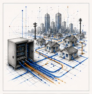 Fiber-to-the-home distribution design across a residential neighborhood