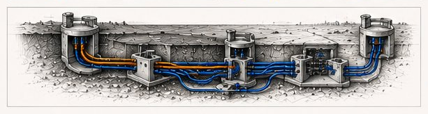 Outside plant underground fiber network design across a street corridor