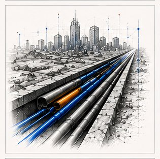Underground fiber backbone corridor